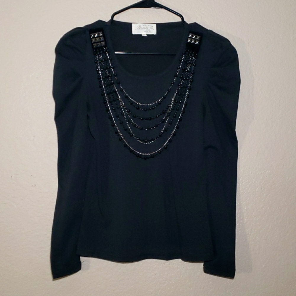 Banana USA Black long sleeve top size medium